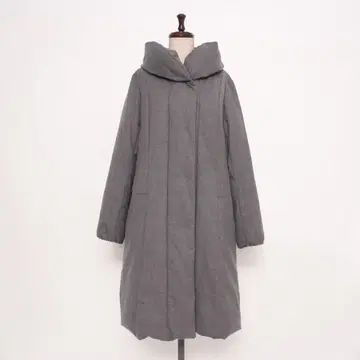 자유구 숄카라 롱 다운 코트 그레이 사이즈 42*LD847