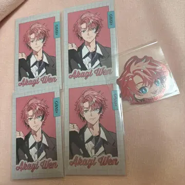 니지산지 GRAY x ACCENT 폴라로이드풍 카드 스티커 아카기 웬