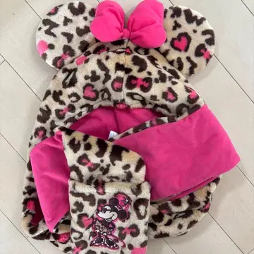 미니 레오파드 무늬 머플러