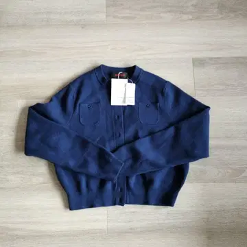 미사용 새상품 CABaN 코튼 캐시미어 크루넥 가디건 XS