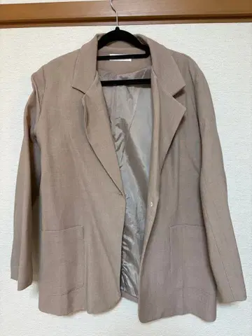 베이지 테일러드 자켓