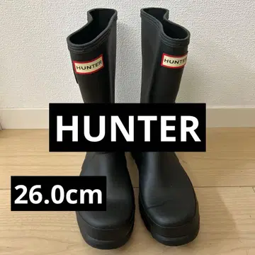 [ 새상품급 ] HUNTER 블랙 버클 남성용 레인부츠 26.0cm
