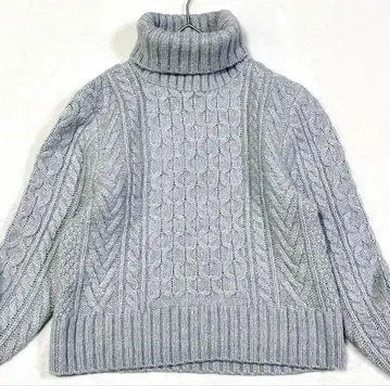 [새상품급] 그린라벨 긴팔 니트 케이블 스웨터 울 알파카