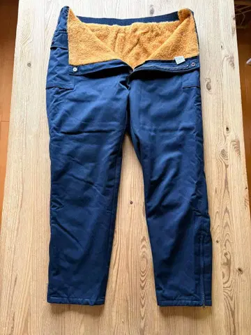 방한 작업옷 워크 팬츠 카고 팬츠 보아 안감 퀼팅 네이비 쇼와