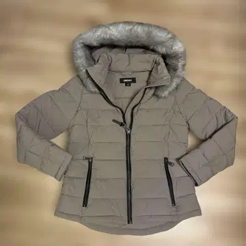 새상품 DKNY 후드 부착 충전솜 퀼팅 자켓 S