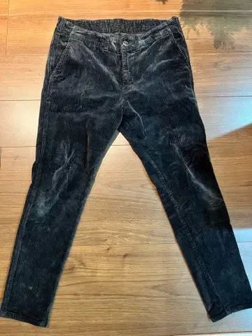 더 더퍼 오브 세인트 조지 블랙 코듀로이 슬림핏 팬츠