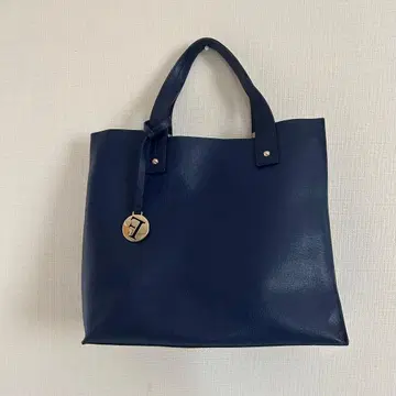 훌라 가죽 토트백 네이비 수납 가방 포함