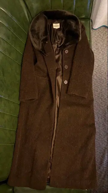 [ DGRACE ] 울 코트 브라운 38 사이즈 여성용 알파카 혼방