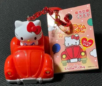 산리오 헬로키티 LED 자동차 모양 라이트 키링 2024.Sanrio