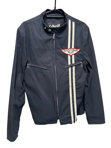 샷 SCHOTT 나일론 자켓 레이싱 자켓 네이비 M