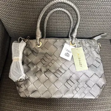 메탈릭 뜨개질 핸드백