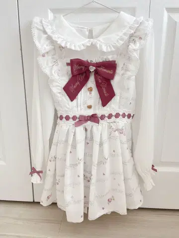 LIZLISA Melodybunny 패턴 셋업 화이트 핑크