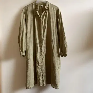 포그 리넨 워크 롱 셔츠