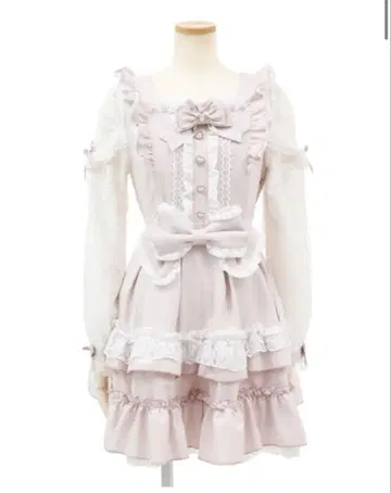 티아라 리본 티어드 원피스