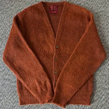 60s 시어스 모헤어 가디건 브라운 빈티지 커트 코베인
