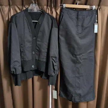 ayane 니트 가디건 스커트 세트