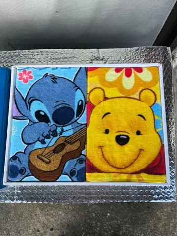 디즈니 페이스 타월 푸우 스티치