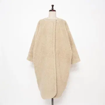 ARGUE 보아 코쿤 롱 코트 히요쿠 베이지 사이즈 F*LD1416