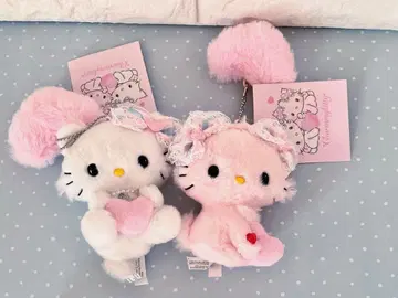 챠미키티 허니큐트 마스코트 홀더 2점 헤이세이 봉제 인형