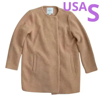 MONKI 베이지 노카라 자켓 USA S 사이즈