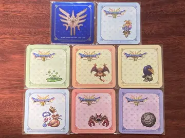 스퀘니 카페 x 드래곤 퀘스트 3 후기 한정판 패턴 코스터 8종 세트