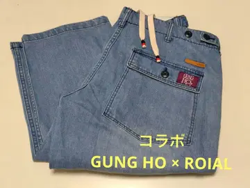 콜라보 GUNG HO 베이커 데님 팬츠 ROIAL 청바지 레어 한정판