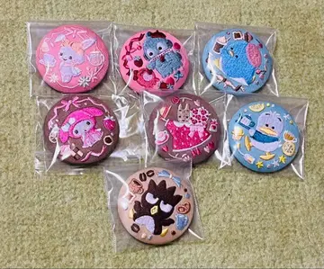 biscuit3 산리오 자수 캔 배지 세트 7개 세트