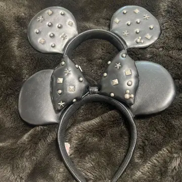 블랙 미키 미니 귀 머리띠 세트