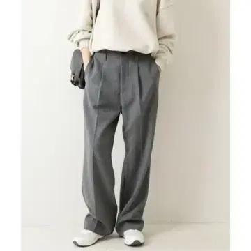 스픽앤스팬 하이브리드 더블 크로스 원턱 팬츠