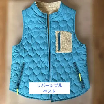 [리버서블] 플리스 베스트 베이지/블루 여성용