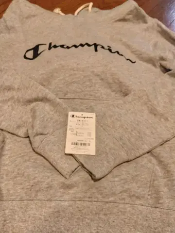 Champion 그레이 후드티 L 사이즈