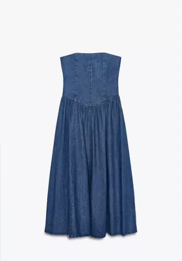 새상품급 ZARA 데님 베어탑 원피스