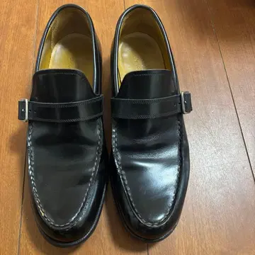 리걸 블랙 가죽 로퍼 스트랩 포함