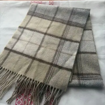 체크 무늬 캐시미어 100% 머플러 INTERMODE