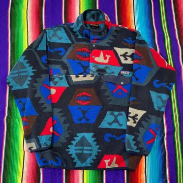 Patagonia Synchilla 스냅T 올 패턴 플리스 자켓