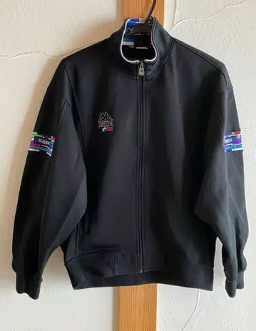 레트로 Kappa 집업 저리 남성용 L 블랙 컬러