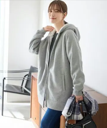 (미사용 새상품) Honeys 하니포카 보아 안감 롱 후드티