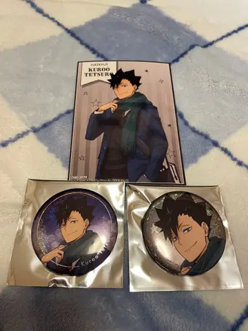 하이큐 코스모 월드 캔뱃지 비주얼 카드 쿠로오 테츠로