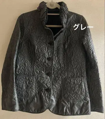 레리안 그레이 블랙 퀼팅 자켓 꽃무늬 9호