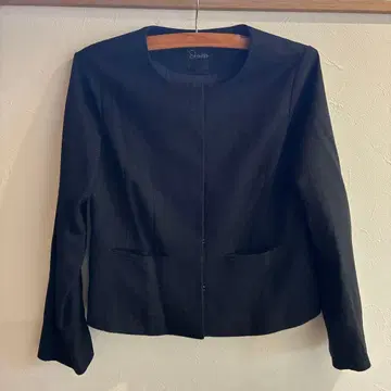 Dossio 노카라 자켓 다크 그레이