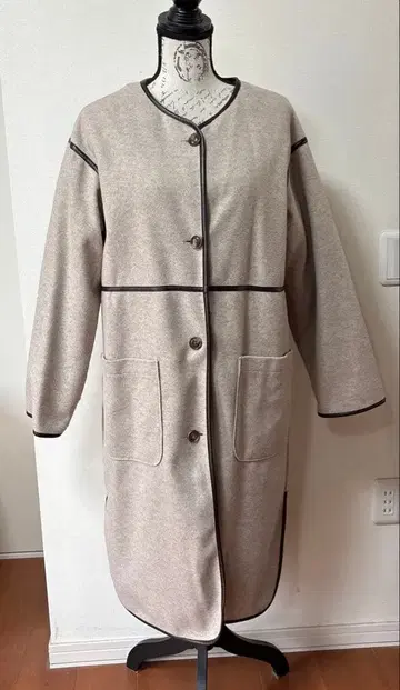 새상품급! ikka 라이너 포함 노카라 코트