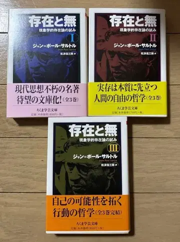 사토레 존재와 무 I, II, III 전 3권 세트 치쿠마 학예문고