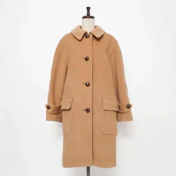 새상품급 요크랜드 헤링본 체스터 코트 카멜 9AR *LD220