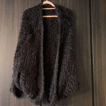 블랙 복슬복슬 가디건 긴팔