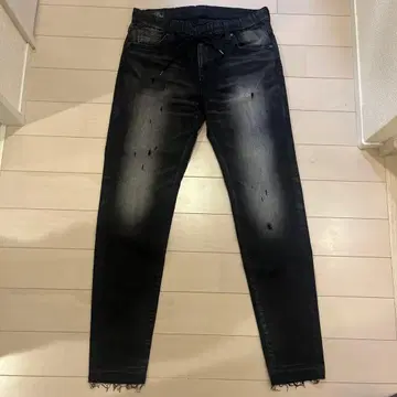 Big John 테이퍼드 슬림 조거 다크 그레이