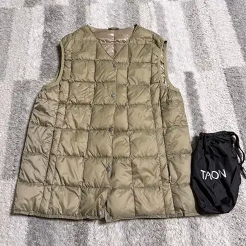 TAION 타이온 다운 베스트 L 사이즈 카키 이너 다운
