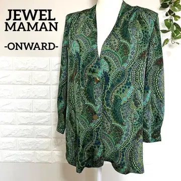 JEWEL MAMAN 페이즐리 무늬 자켓 L 그린 계열 온워드