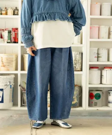 니코앤드 [ NKJ 2025SS ] BELT BARREL DENIM