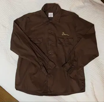 브라운 긴팔 셔츠 BACKERS L 사이즈