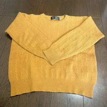 PURE CASHMERE 케이블 짜임 스웨터 M